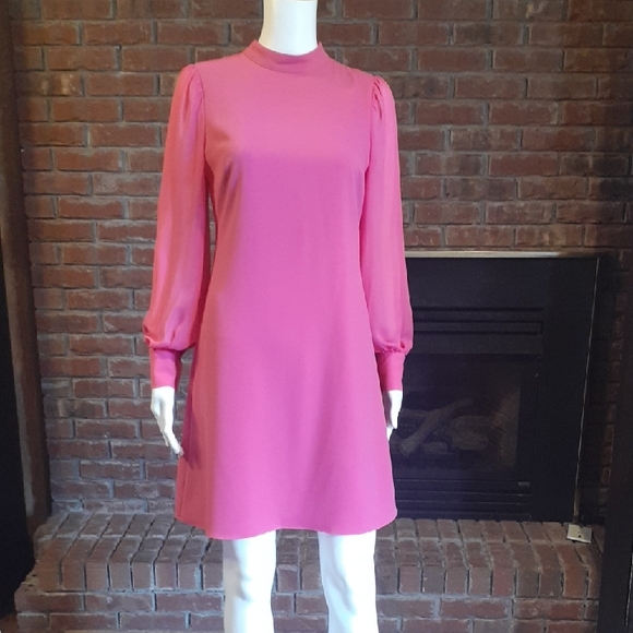 Riley & Rae Dresses & Skirts - Riley & Rae Pink A-line Mock Neck Dress